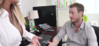 Brooklyn Chase Pleads Her Way Onto the Boss’s Cock