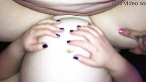 Transgender couples intimate moment: vibrating to orgasm with bbw partner