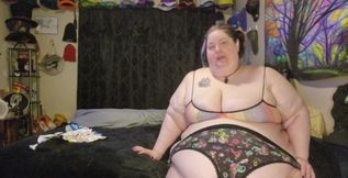 Struggling to try on and show off my thong panties
