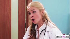 Lesbian doctor fingering teen patient