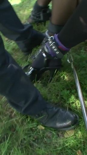 German BDSM - Two outdoor slave babes