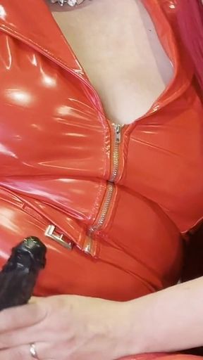 Busty MILF Lesbians in Latex Strap-on Fetish Play