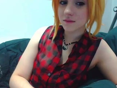 The Most Beautiful Redhead 19yo Teen Masturbating on Webcam
