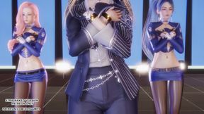 MMD  TWICE - Talk that Talk  Ahri Seraphine Kaisa Sexy Kpop Dance League of Legends Hentai Uncensored 4K 60FPS