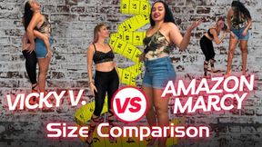 Size Comparison #20: Amazon Goddess Marcy VS Petite Goddess Vicky V (720p)