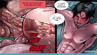 Animated Batman Gay Orgy with Big Dick Twinks and Muscle Bareback