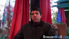 Amateur solo tugging cock