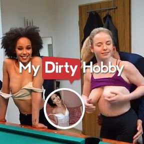 MyDirtyHobby -2 babes gangbanged by 6 cocks