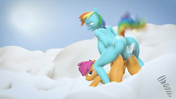 Dash pounds scootaloo