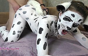 Laloka4you, beautiful girl in dalmatian costume play