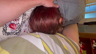 I have swollen balls and I fuck my stepdaughter in the mouth and I cum in her mouth