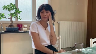 Sasha Masturbates With a Glass Dildo