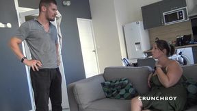 The French man is fucked by two discreet boys, she likes to watch it