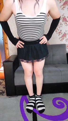 Big Natural Ladyboy Boobs, Self Boobs Palpate and Spanking