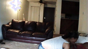 Cheating teen hoe caught sucking on shaft