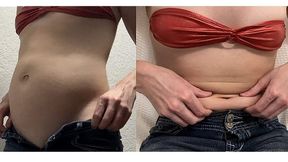 My biggest belly bloat ever after MASSIVE 4000 calorie stuffing!