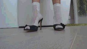 Hard toe tapping close up b