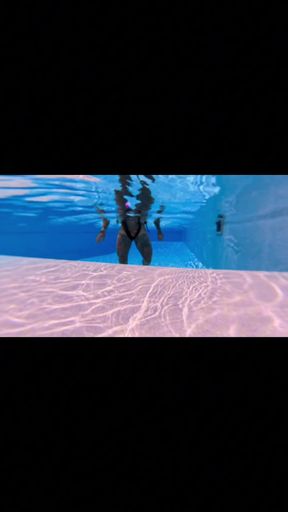 Underwater swimming pool scene