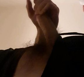 Cock stroke with pubic hair