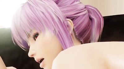 Ayane and Kasumi's first time anal cartoon porn - Part 1