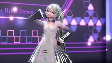 Hatsune Miku Cynical Night Plan Undress Dance Hentai Small Tits MMD 3D White Hair
