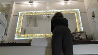 My Amazingly Hot Petite Girlfriend came to visit me to try on Miniskirt and Stockings No Panties