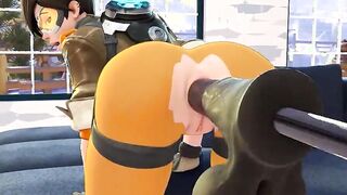 Tracer Receives Horse Sex Toy Into Her Booty (Overwatch) 3d animation with sound