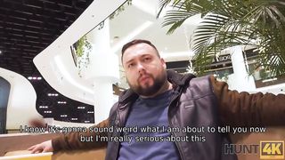 HUNT4K. Cuck stays inside outdoors restroom and watches GFs sex