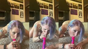 punk girl pigtails tattoos pov dildo bj joi