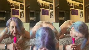punk girl pigtails tattoos pov dildo bj joi