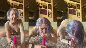 punk girl pigtails tattoos pov dildo bj joi