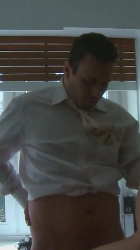 Sexy secretary seduces boss and fucks on office table