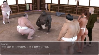 Laura Lustful Secrets: The Hot Wife Is Wrestling With The Sumo Fighters Ep 55