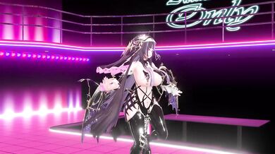 Elf VTuber loses her rhythm in wet strip tease
