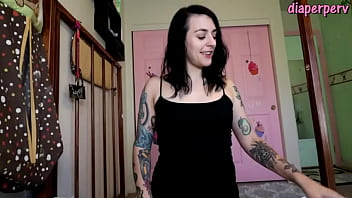 Cuckysitter Mia Hope pegs you during diaper change