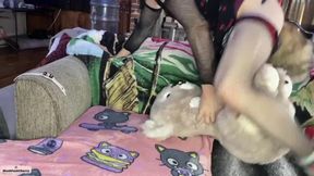 Goth Sissy Fox Tail Stuffed Humps Dildos Chokes Cum Guzzler Destroyed