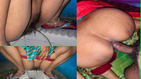 village sister in law urineting in hindi toilet