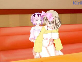 Ryona, Yumi, Haruka and Hibari intense futanari sex. - Senran Kagura Hentai