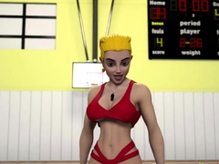 Gym trainer gets cock throbbing and swallows every drop fast