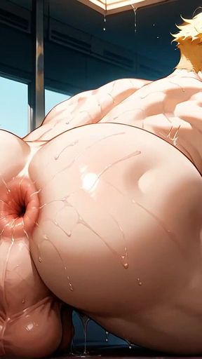 The Wonderful Muscle Bomb Takes a Teach Ride and Opens His Butt up for a Cherry-filled Demonstrate of Mischievous Gay