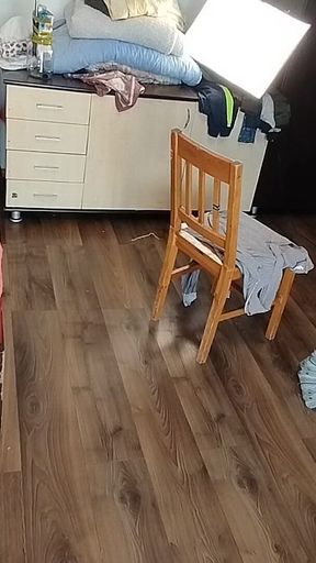 Amateur Wife Enjoys Trying on Clothes and Cutting Them.