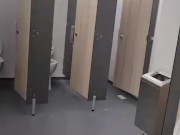 Showing off in the supermarket toilets! ALMOST CAUGHT!