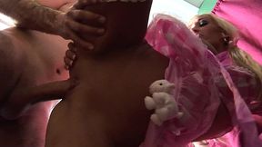 when she s been pumped good and hard, she gets on her knees for a giant creamy facial!