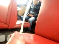 Big cum in train