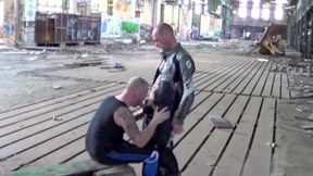 John Adams fucked outdoor by straight motorbiker outdoor