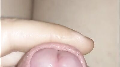 My dick flows with precum and erupt powerfully flow of semen