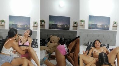 My latino lesbian friends finger each other in this homemade teen masturbation compilation