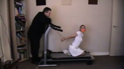 Tennis Girl Treadmill Tied  Kinky4Ever
