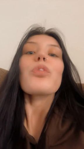 Sadistic spitting British girl … open wide bitch