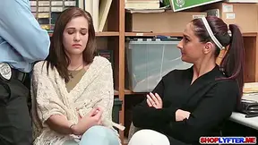 Sexy Peyton And Stepmom Sienna Bangs With The Officer